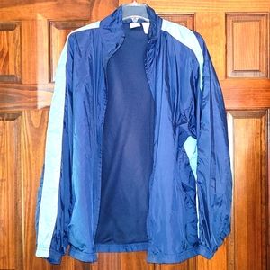 Men's XL vintage dark and light blue windbreaker